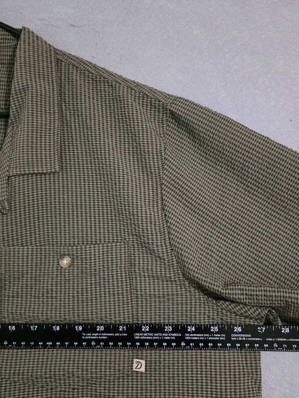 NWT Duck Camp Mens Moss Coastal Seersucker Short Sleeve Button Up Shirt Size 3XL - Picture 3 of 10